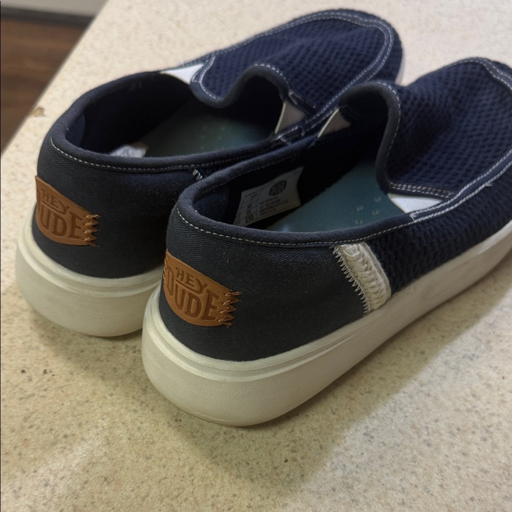 Hey Dude Dark Blue Slip-On Sneakers